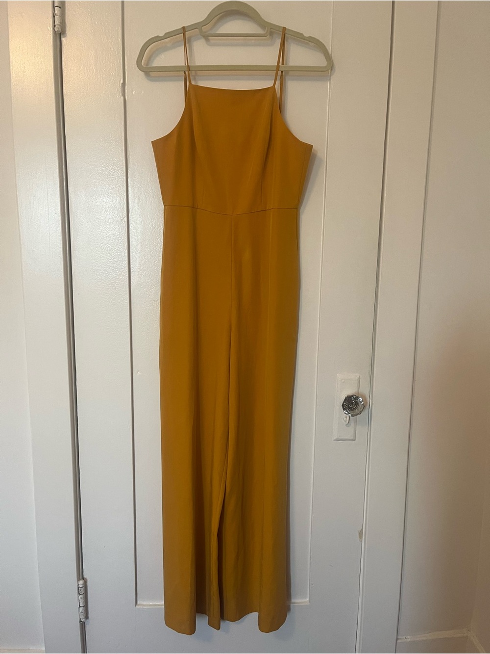 BCBGMaxAzria Mustard Yellow Wide-Leg Jumpsuit - Picture 5 of 6